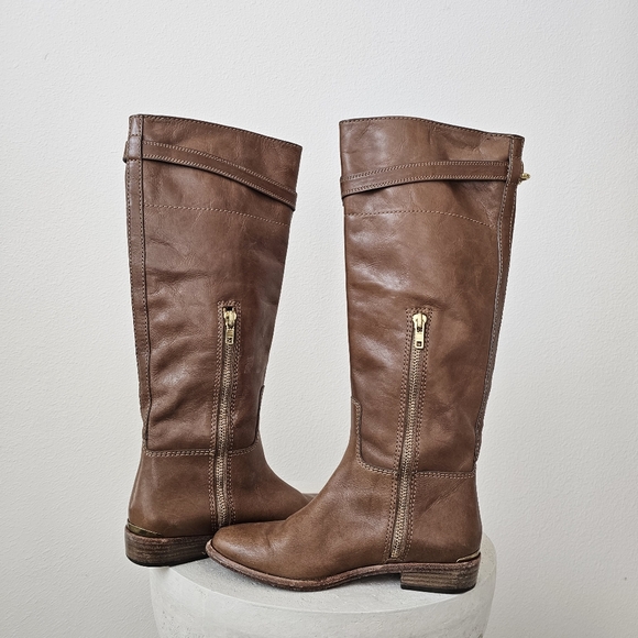 Coach Laguna Distressed Leather Boots 6.5 - Picture 6 of 16